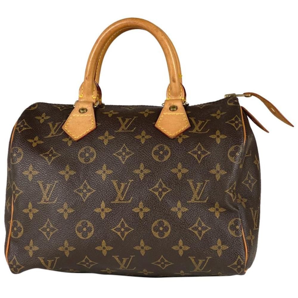 Louis Vuitton Speedy 25 Boston Bag Commuter Handbag Monogram Brown